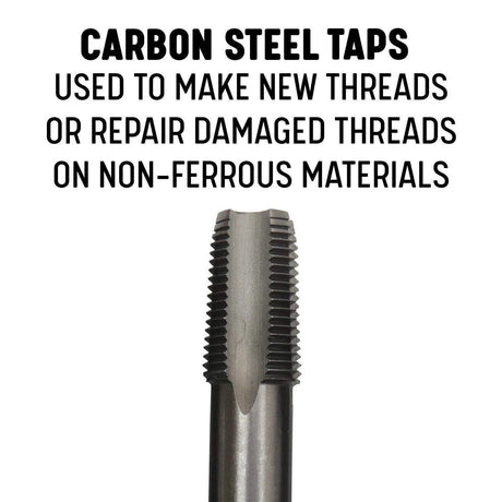 Drill America DWTPT1/8-1SET 6 Piece Carbon Steel NPT Pipe Tap Wooden Case Set