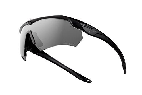 ESS Crossbow ONE Photochromic Ballistic Eyeshield – Black Frame / Light-Adapting Gray Lens (740-0546)