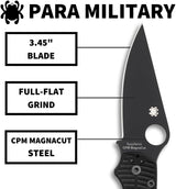 Spyderco C81GMCBKP2 Para Military 2 Salt Black