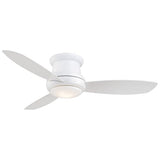Minka-Aire Concept II 52" Flush Mount LED Ceiling Fan with Light & Remote – White (F519L-WH)