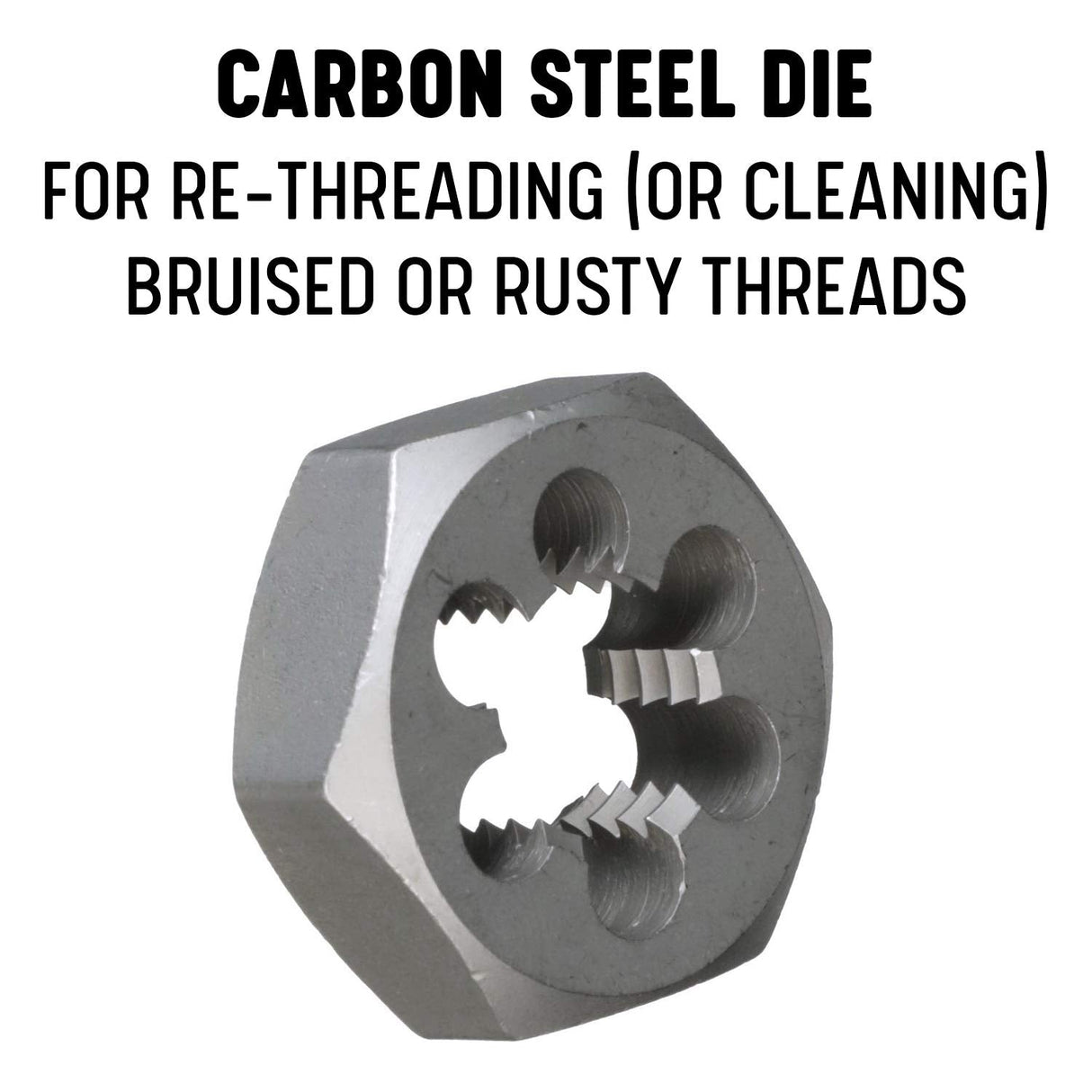 Drill America DWTHXNPT-SET 6 Piece NPT Carbon Steel Hex Pipe Die Set 1/8" - 1"