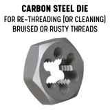 Drill America DWTHXNPT-SET 6 Piece NPT Carbon Steel Hex Pipe Die Set 1/8" - 1"