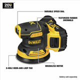 20V MAX* XR® 5 IN. BRUSHLESS CORDLESS VARIABLE-SPEED RANDOM ORBITAL SANDER (TOOL ONLY)
