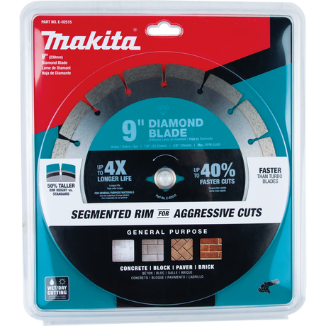9" Diamond Blade, Segmented, General Purpose