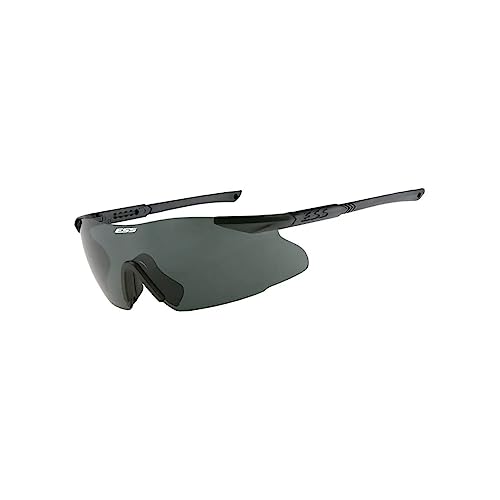 ESS ICE ONE Ballistic Eyeshield – Black Frame with Smoke Gray Lens (740-0440)