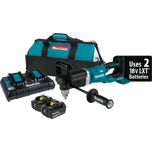 36V (18V X2) LXT® Brushless 1/2" Right Angle Drill Kit (5.0Ah)