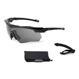ESS Crossbow Suppressor 2X Ballistic Eyeshield Kit – Black Frames / Clear & Smoke Gray Lenses (EE9007-03)