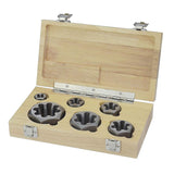 Drill America DWTHXNPT-SET 6 Piece NPT Carbon Steel Hex Pipe Die Set 1/8" - 1"