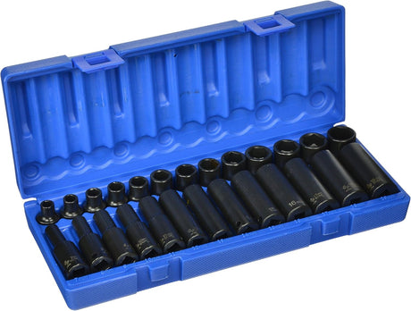  Grey Pneumatic 1226M 3/8" Drive 26 Piece Deep Metric Master Socket Set