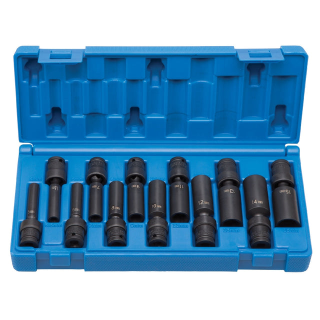 Grey Pneumatic 9712UMD 1/4" Drive Deep Length Surface Drive Universal Set