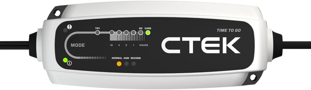 CTEK 40-255 CT5 Time To Go-12 Volt Battery Charger and Maintainer with Accessories