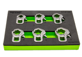 VIM Tools RFW100 6 Piece 3/8 Drive Ratcheting Flare Nut Wrench Set