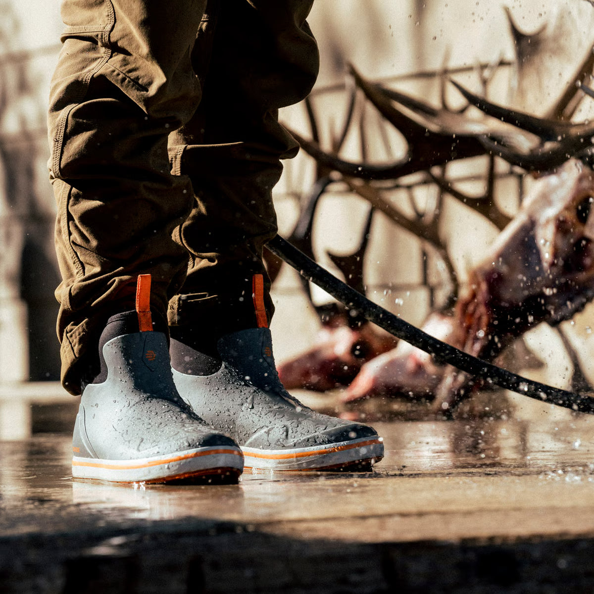 Lacrosse 621200 Men's Alpha Deck Boot Gray/Orange