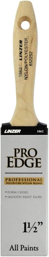 Linzer 1862 0150 1-1/2" Pro Edge Poly Nylon Varnish & Wall Brush