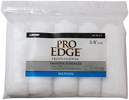 Linzer MS 100 0400 4" Pro Edge White Woven Mini Roller & Tray Set 3/8" Nap