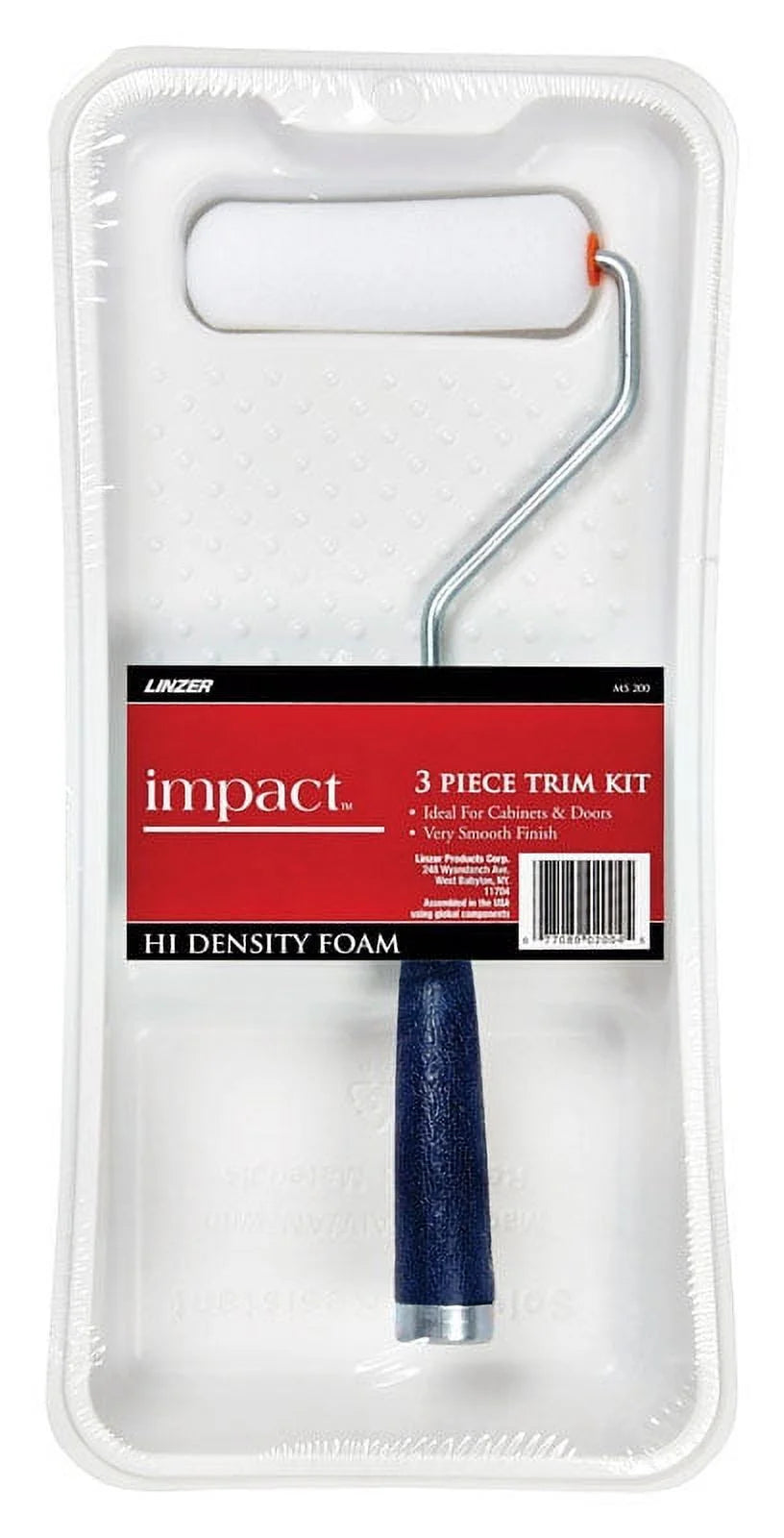 Linzer MS 200 0400 4" Project Select 3 Piece High Density Foam Mini Roller Tray Set