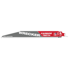 Milwaukee 9 in. 6 TPI Carbide-Tooth The WRECKER Multi-Material SAWZALL Blade (1 PK) – 48-00-5242