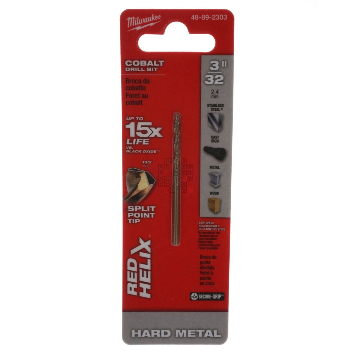 Milwaukee 3/32 in. Cobalt RED HELIX Drill Bit – 48-89-2303