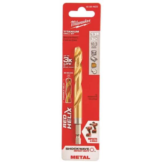 Milwaukee SHOCKWAVE RED HELIX Titanium Drill Bit – 48-89-4623
