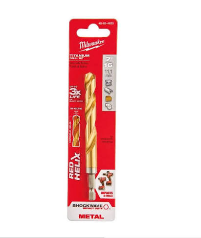 Milwaukee SHOCKWAVE RED HELIX Titanium Drill Bit – 48-89-4625