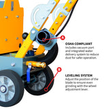 10" Electric Concrete Floor Grinder 1.5HP Motor for Smoothing, Floor Prep, Coatings