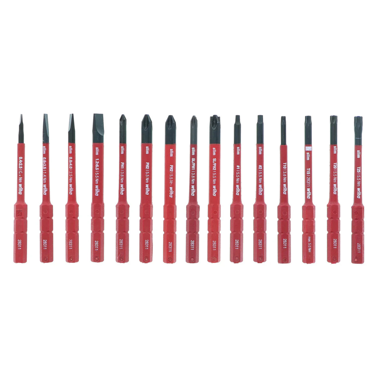 Wiha 28781 20 Piece Insulated TorqueVario-S (10-50 In/lbs) and SlimLine Blade Set