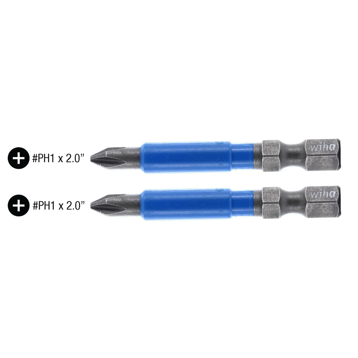 Wiha 70201 TerminatorBlue Impact Bit Phillips #1 - 2 Inch - 2 Pack