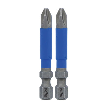 Wiha 70202 TerminatorBlue Impact Bit Phillips #2 - 2 Inch - 2 Pack