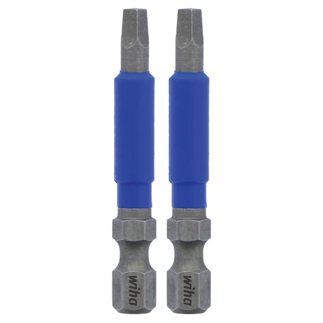 Wiha 70225 TerminatorBlue Impact Bit Square #2 - 2 Inch - 2 Pack