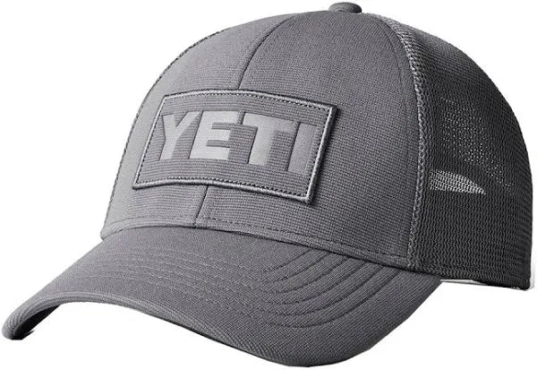 Yeti Core Patch Trucker Hat Gray on Gray
