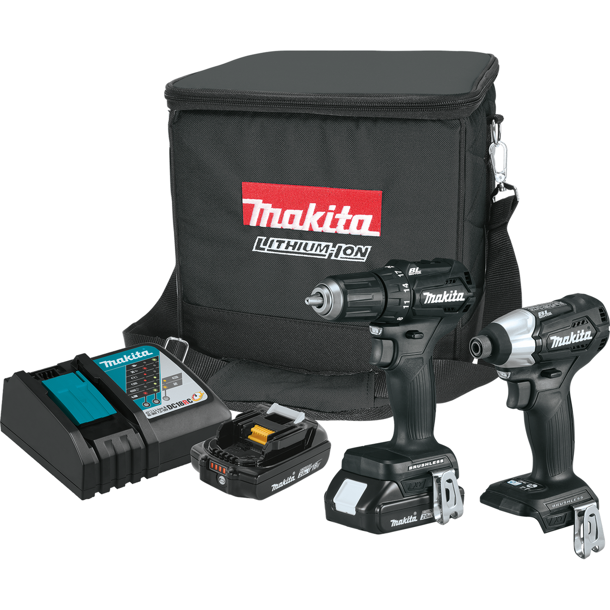 18-Volt LXT Sub-Compact Brushless 2-Piece Combo Kit (Driver-Drill/Impact Driver) 2.0Ah with bonus 18V 5.0Ah LXT Battery