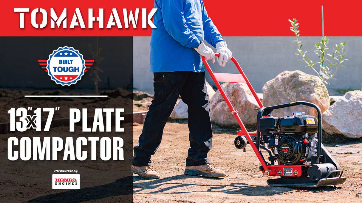 2 HP Electric Vibratory Plate Compactor Tamper for Gravel Soil Compaction