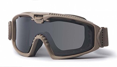 ESS Influx AVS Tactical Goggles – Terrain Tan Frame / Clear & Smoke Gray Lenses (EE7018-02)