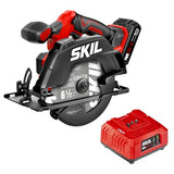 SKIL CR6413B-11 20V Brushless 6-1/2In Cordless Compact Circular Saw Kit for Wood Cutting
