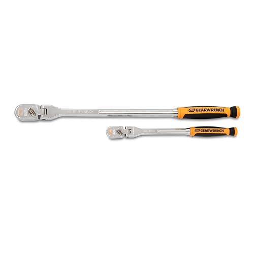 GEARWRENCH 81204XP 2 Piece 1/4" and 3/8" Drive 120XP Dual Material Flex Handle Teardrop Ratchet Set