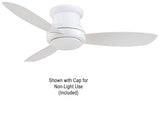 Minka-Aire Concept II 44" Flush Mount LED Ceiling Fan with Light & Remote – White (F518L-WH)
