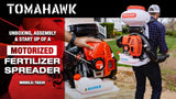 4 Gal Motorized Fertilizer Spreader Broadcast Lawn Seed Ice Melt Salt