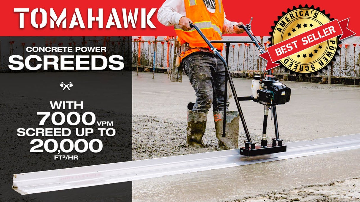 Tomahawk Power Screed Single Aluminum Blade Bundle (Choose 4ft, 6ft, 8ft, 10ft, 12ft, 14ft)