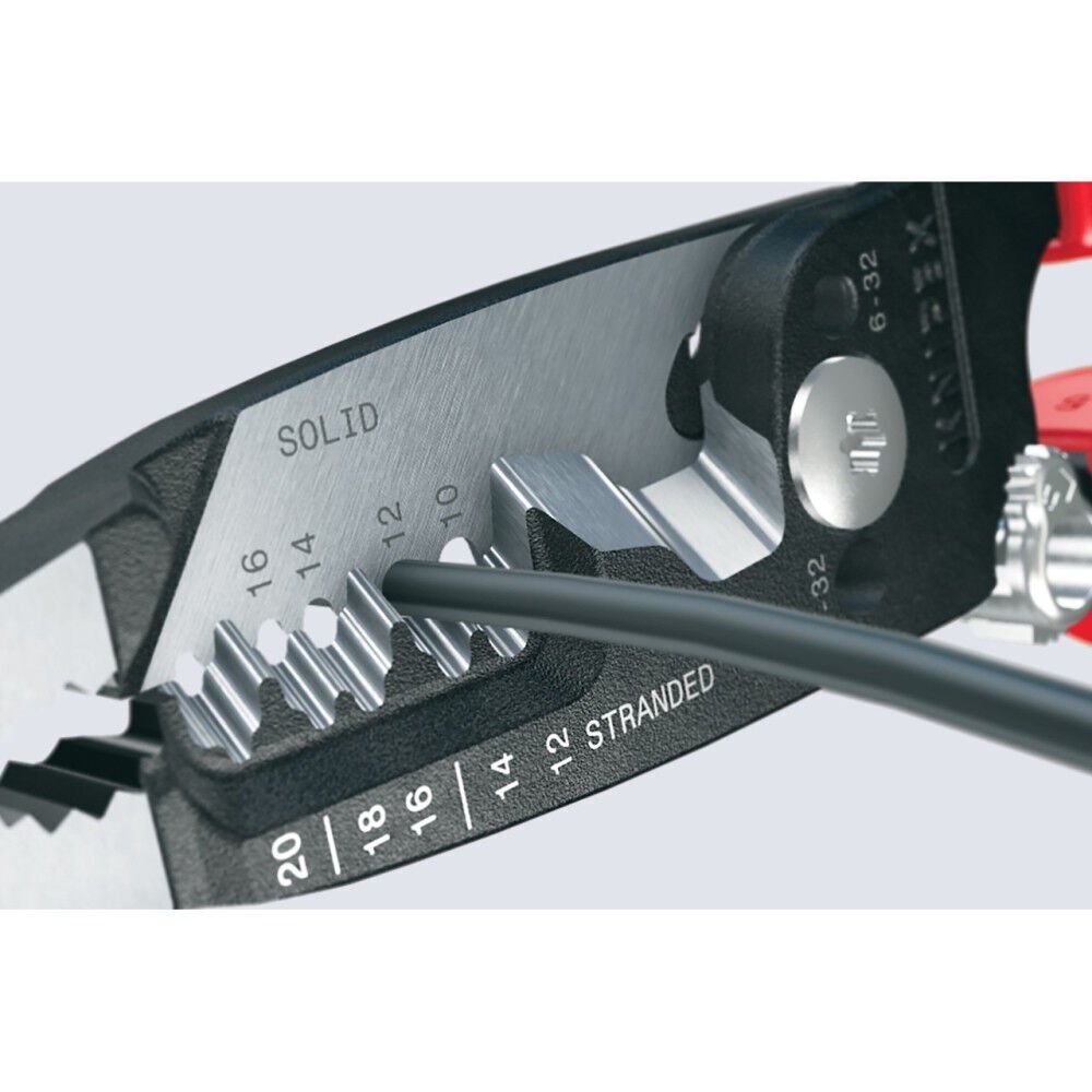 Knipex 13 72 8 SBA Wire Stripper Forged with Multi Component Grip Handle 8"
