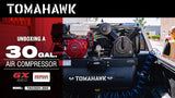 30 Gallon Air Compressor 13HP Honda GX390 Engine Horizontal Tank 24.4 CFM @ 90 PSI Gas-Powered
