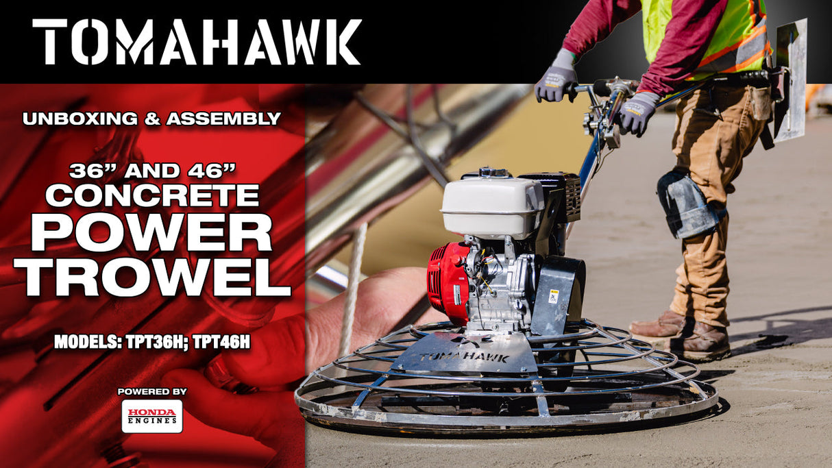 46" Concrete Power Trowel 8.5HP Honda Combo Blades and Float Pan Cement Finishing Tool